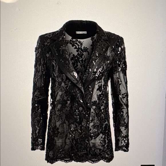 Alice + Olivia Embellished Sheer Lace Blazer - Picture 4 of 4